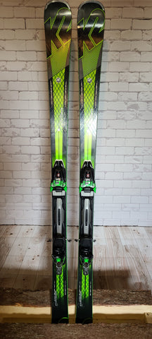 2017 K2 SUPER CHARGER SKIS + MX Cell 12 TCX BINDINGS - USED SKIS