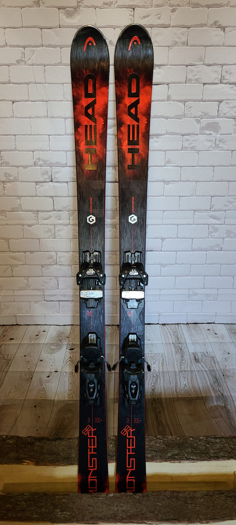 2017 HEAD MONSTER 88 SKIS + ATTACK 11 BINDINGS - USED SKIS – Value